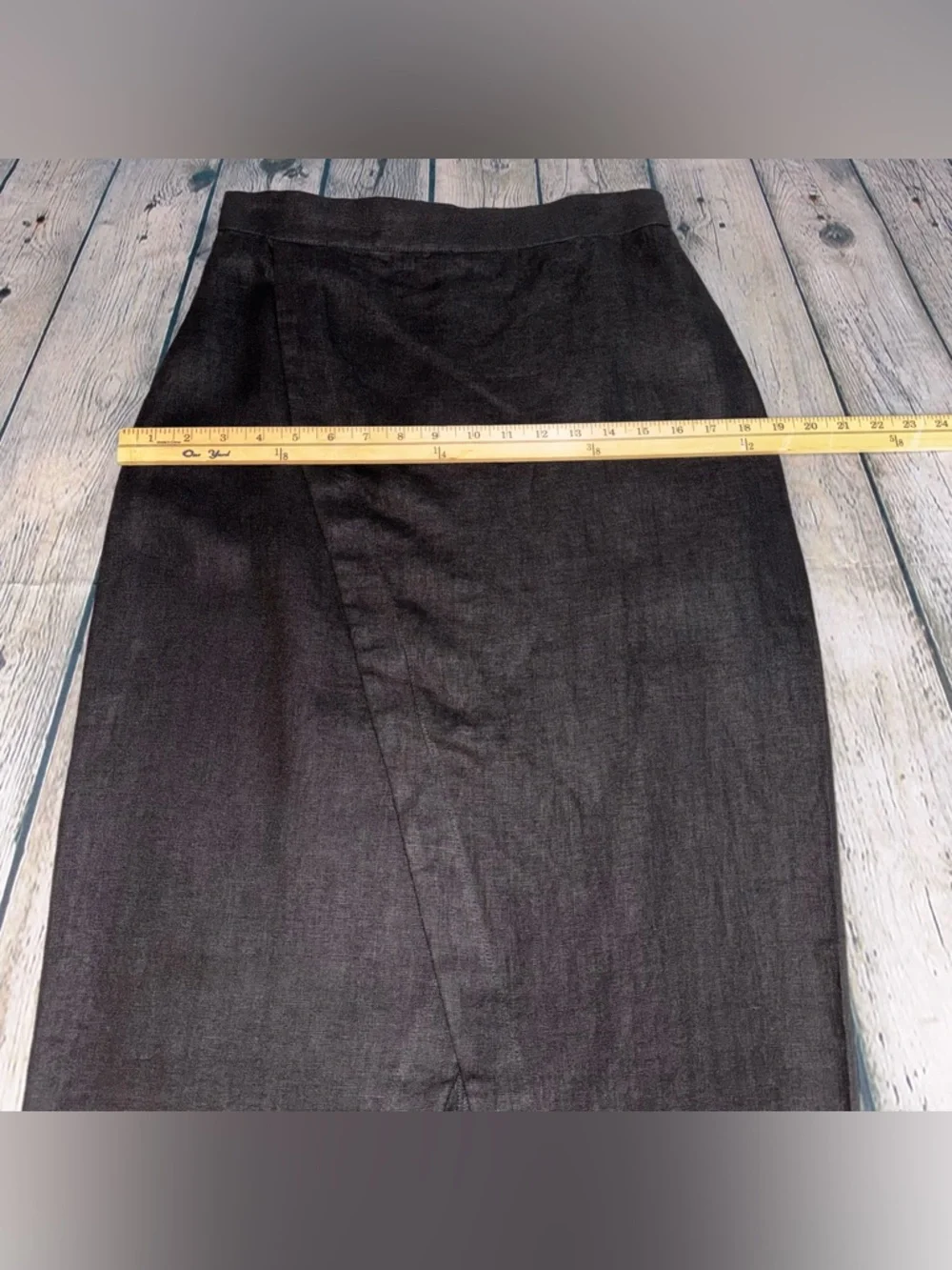 Ioanna Kourbela Black Linen Midi Skirt Zero Waste Greek Designer Sz Euro Medium - Picture 6 of 8